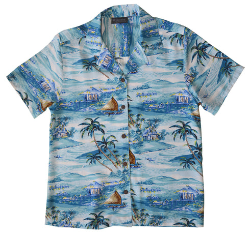 Islander Women's Hawaiian Camp Shirt – 100% Rayon, Made in Hawaii | RJC