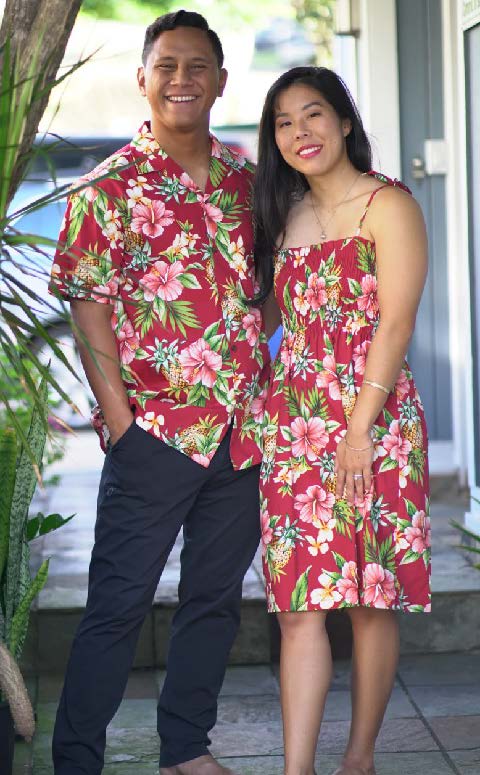 Pineapple Hibiscus Men's Hawaiian Shirt