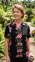 Plumeria Bamboo Panel Women's Hawaiian Camp Shirt – 100% Rayon, Made in Hawaii | RJC