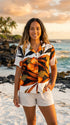 RJC Delightful Hibiscus Women's Hawaiian Camp Shirt – Rayon, Made in Hawaii