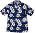 White Hibiscus Fern Men's Hawaiian Shirt
