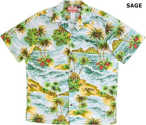 High Waves Coconut Island Men's Hawaiian Shirt