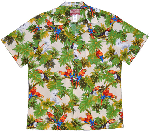 Island Parrots and Toucans Men's Hawaiian Shirt