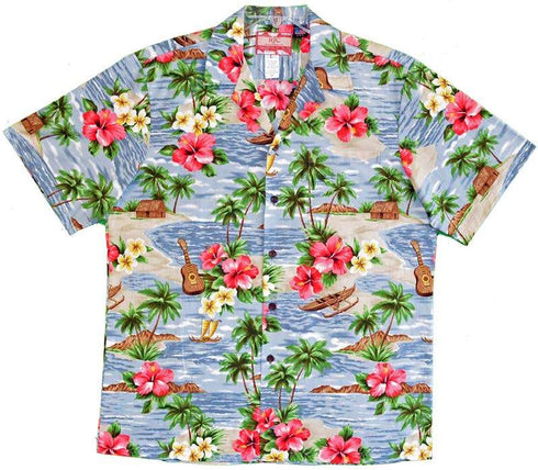 Beach Ukulele Reverie Men's Hawaiian Shirt