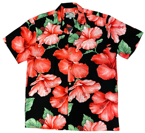 Paradise Found Men's Hibiscus Blossom Hawaiian Shirt