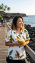 RJC Bird of Paradise Display Women's Hawaiian Camp Shirt – Rayon, Made in Hawaii