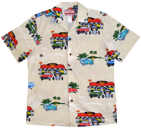 Mel's Diner Drive In Men's Hawaiian Shirt