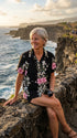Paradise Lei Panel Women's Hawaiian Camp Shirt – 100% Rayon, Made in Hawaii | RJC