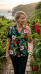 RJC Hibiscus Anthurium Garden Women's Hawaiian Camp Shirt – Rayon, Made in Hawaii