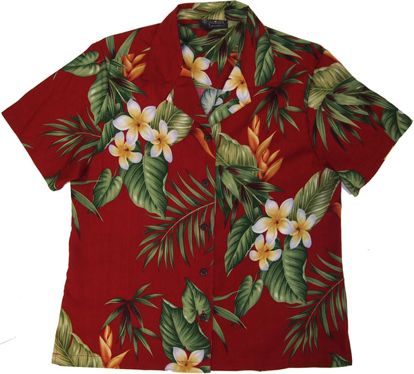 Enchanting Tropical Women's Hawaiian Camp Shirt – 100% Rayon, Made in Hawaii | RJC