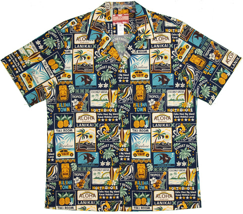 Hawaii State Locations Men's Hawaiian Shirt