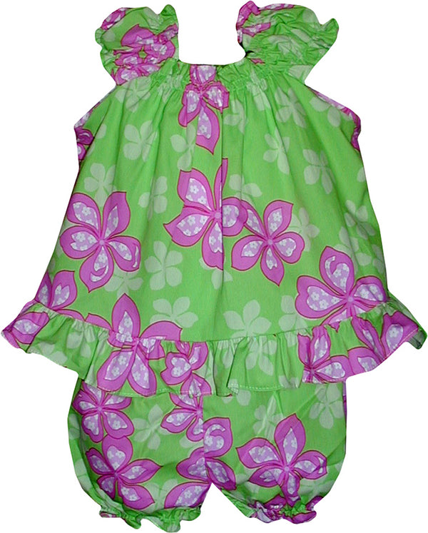 Aloha Candy Flower Girl's 2pc Hawaiian Cabana Set