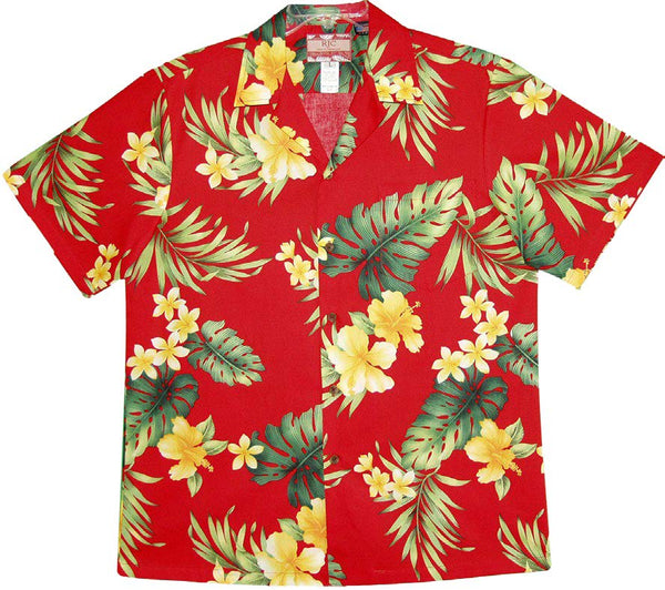 Tropical Summer Hibiscus Men's Hawaiian Shirt