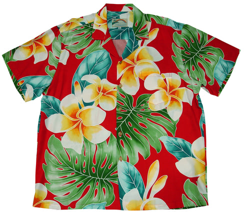 Paradise Found Men's Plumeria Beauty Hawaiian Shirt
