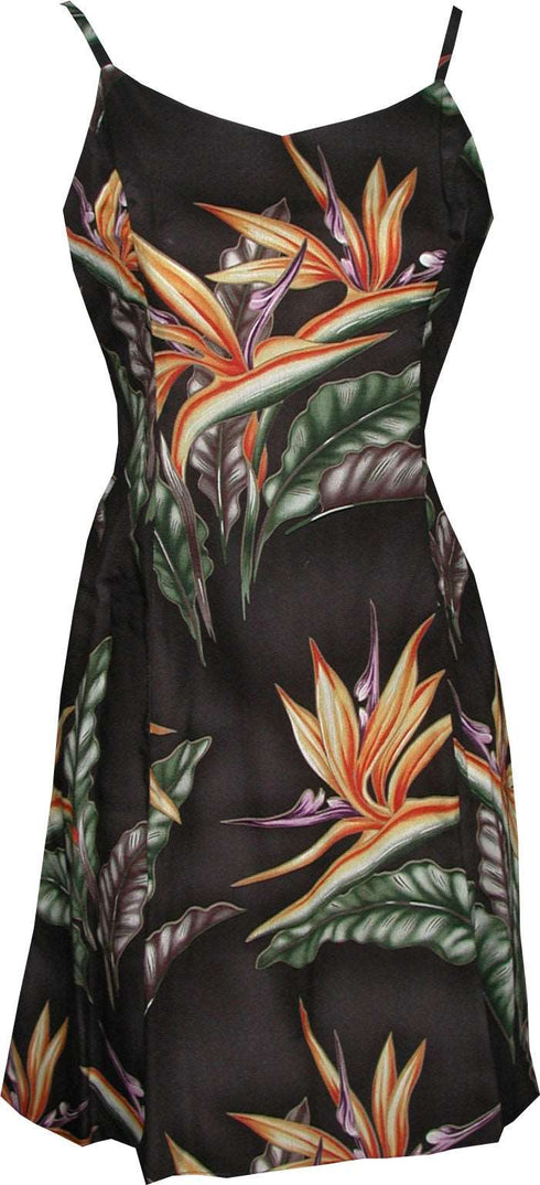 Bird of Paradise #2 Women's Princess Seam Flared Hawaiian Dress (Petite Size)