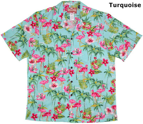 Pink Flamingo Tropics Men's Hawaiian Shirt