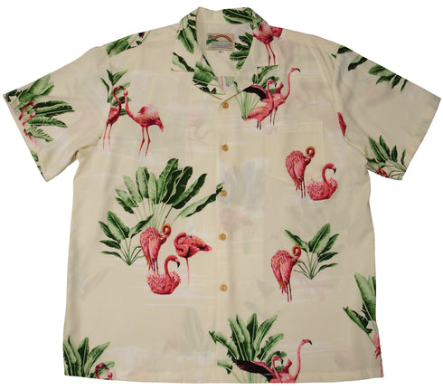Paradise Found Men's Flamingo 19 Hawaiian Shirt