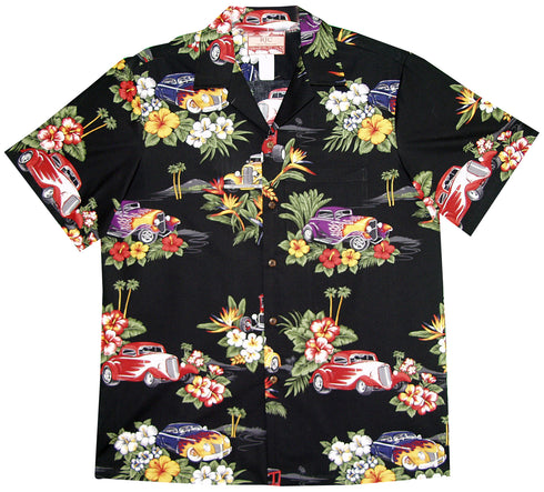 Hot Rod Hibiscus Men's Hawaiian Shirt