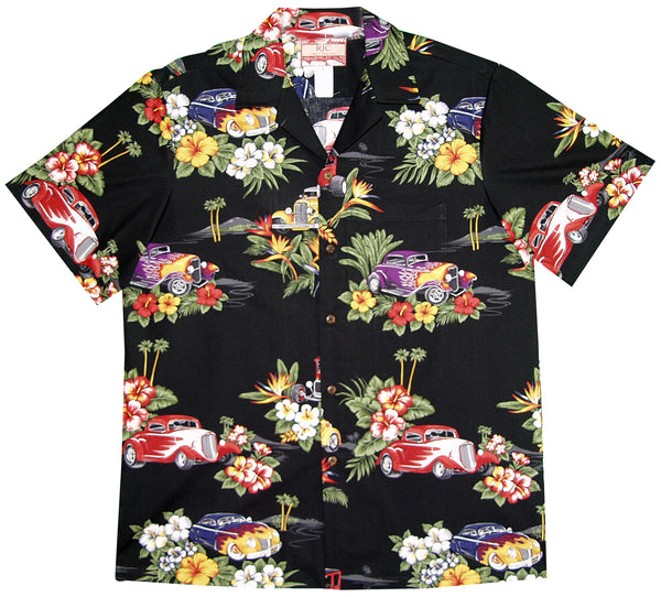 Hot Rod Hibiscus Men's Hawaiian Shirt