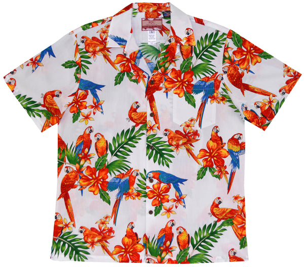 Perched Parrots Men's Hawaiian Shirt