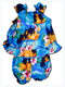 Brilliant Hawaiian Sunset Girl's 2pc Hawaiian Cabana Set