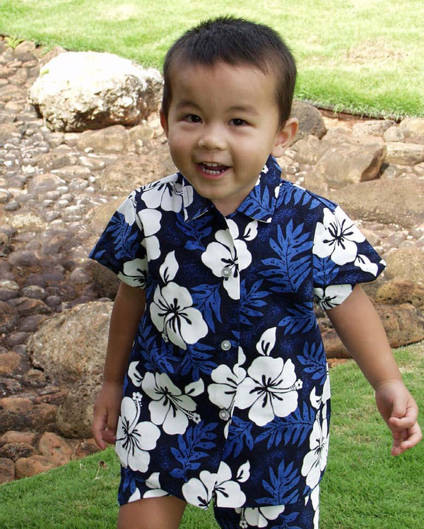 RJC Boys White Hibiscus Fern 2pc Set