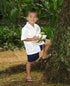 RJC Boys Classic Hibiscus Wedding White 2pc Set