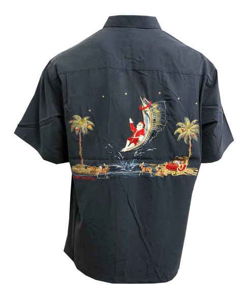 Bamboo Cay Santa's Catch of the Day Embroidered Shirt