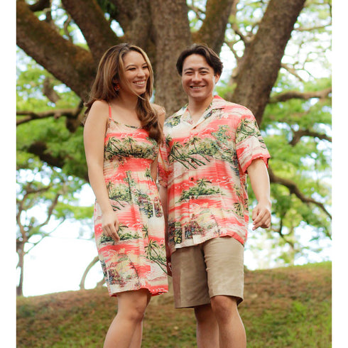 Paradise Island Surf Women's Empire Tie Front Hawaiian Dress (Generous Fit)