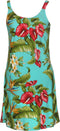 Anthurium Plumeria Women's Bias Cut Slimming Hawaiian Dress