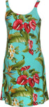 Anthurium Plumeria Women's Bias Cut Slimming Hawaiian Dress