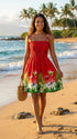 RJC Womens Floating Martini Elastic Tube Top Sundress