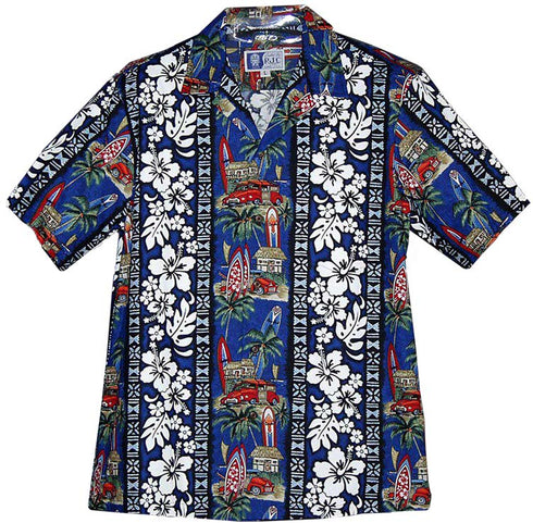 Surfboard Woodie Men's Hawaiian Shirt