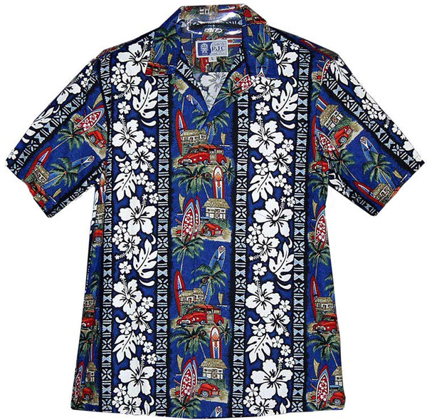 Surfboard Woodie Men's Hawaiian Shirt