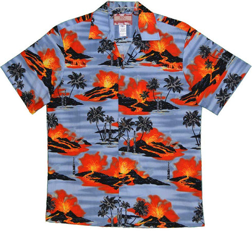 Kilauea Big Island Volcano Men's Hawaiian Shirt