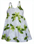 Single Tone Plumeria Girl's Hawaiian Flared Dress
