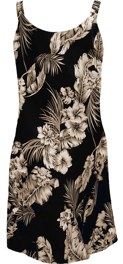 Fern Leaf Garden Women's Bias Cut Slimming Hawaiian Dress