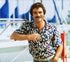 Paradise Found Men's Tom Selleck Magnum PI Mini Anthurium Hawaiian Shirt
