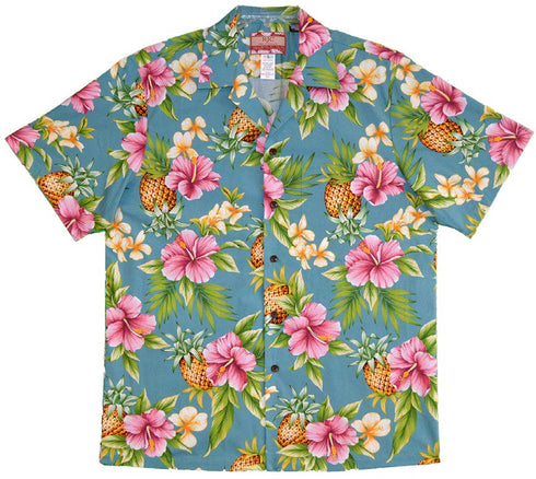 Pineapple Hibiscus Men's Hawaiian Shirt
