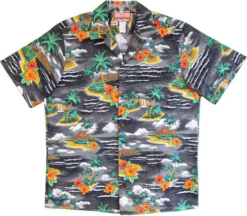 Vibrant Hibiscus Island Men's Hawaiian Shirt