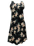 Star Orchid Women's Short Tank Flared Hawaiian Dress