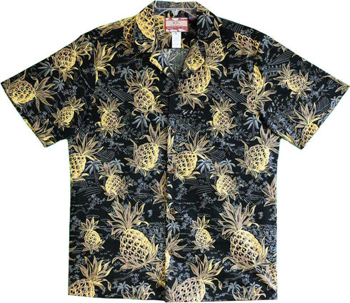 Golden Pineapples Men's Hawaiian Shirt
