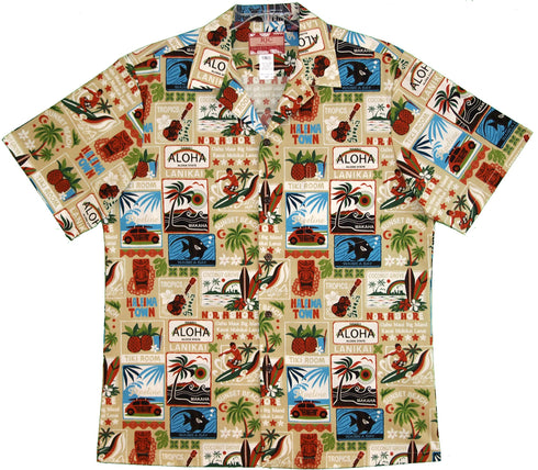 Hawaii State Locations Men's Hawaiian Shirt