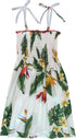 Bird of Paradise Display Girl's Hawaiian Smocked Dress