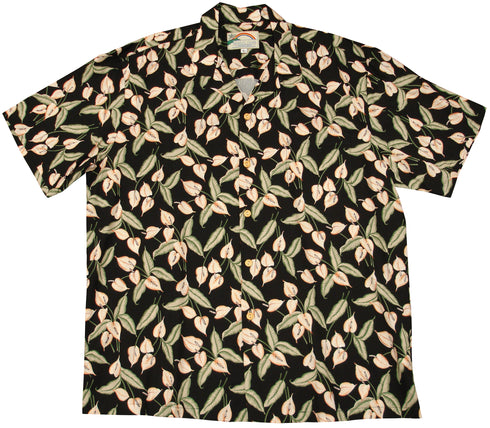 Paradise Found Men's Tom Selleck Magnum PI Mini Anthurium Hawaiian Shirt