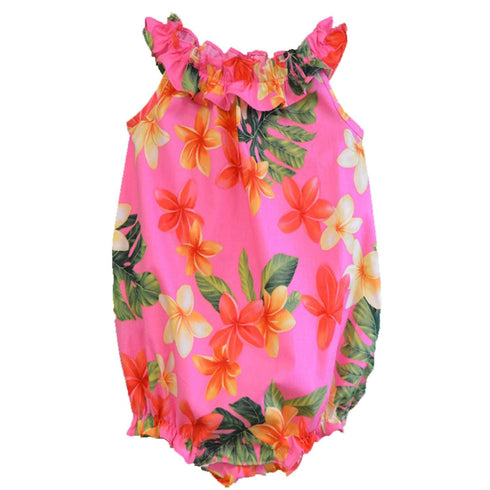 Colorful Plumeria RJC Hawaiian Girls Onesie