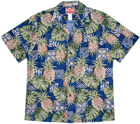 Pineapple Monstera Men's Hawaiian Shirt