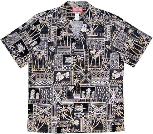 Polynesian Symbol Heritage Men's Hawaiian Shirt