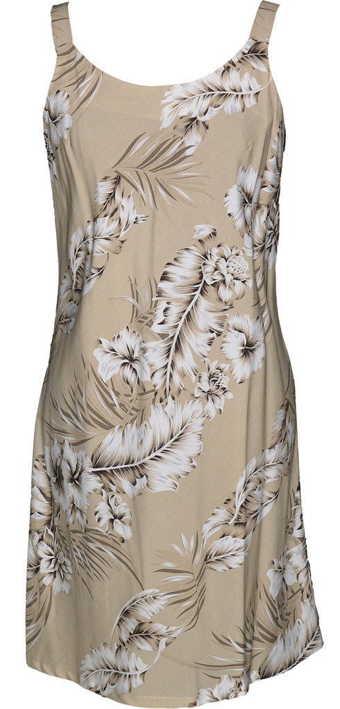 Fern Leaf Garden Women's Bias Cut Slimming Hawaiian Dress