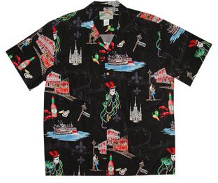 Mardi Gras Men's Hawaiian Aloha Shirt